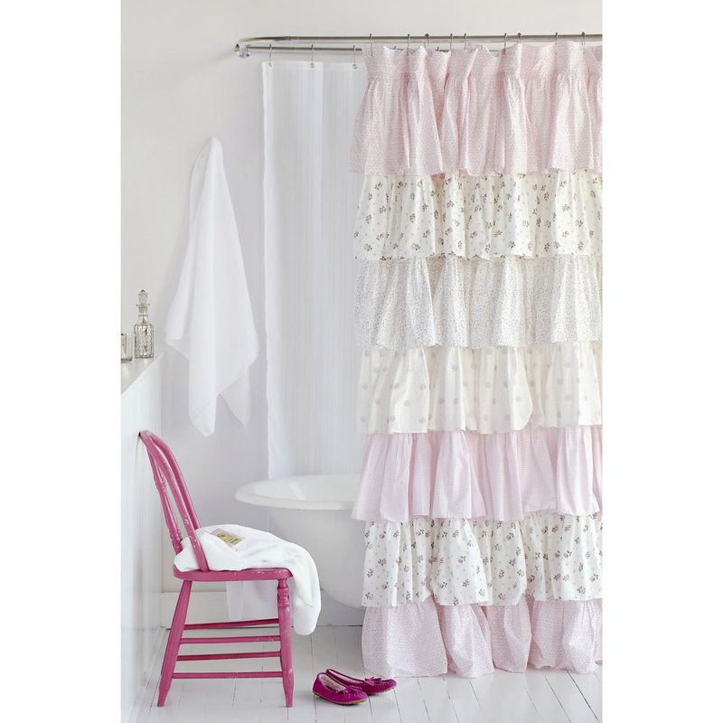 One Allium Way® Quinton 100 Cotton Floral Shower Curtain Wayfair